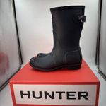 Hunter New Women's Navy Blue Original Short Back Adjustable Rain Boots Size 9 Photo 5