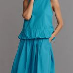 Maeve NWT Anthropologie Sleeveless Bubble Top Blue Size M Photo 0