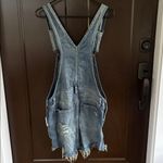 Free People NWT Baxter Denim Overall Dress Grunge Blue Size Small Photo 10