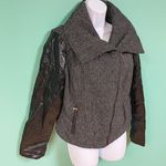 Route 66 Faux Leather Tweed Moto Jacket Photo 2