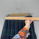 Pendleton Vest Skirt Set Womens 6 Green Blue Plaid Wool Petite Pleated Made USA Photo 12