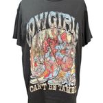 Altar'd State Graphic Tee Shirt Size S Gray Cowgirls Can’t Be Tamed Photo 0