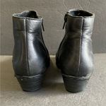Rieker Black Leather Zip Detail Booties 38 US 7 Photo 4