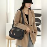 NWOT Colorful Fox Shoulder bag Organizer Handbag Purse Lots Of Pockets. Black Photo 12