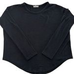 Rag and Bone Sweater Womens Small Black Hudson Curved Hem Knit Pullover Photo 1