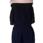 Fire Los Angeles ‎ off shoulder women’s small blue romper Photo 0