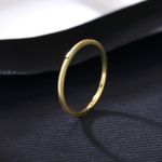 Sterling Silver SIZE 6 18kt Gold Plated 925  Solid Band Photo 1