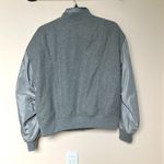 PacSun Varsity Bomber Jacket Coat Women's Small Gray Oversized Photo 2