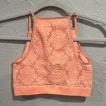 Aerie  High Neck Seamless Crochet Sports Bra Top Size Small Photo 2