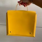 Gioconda 70s Mod Yellow Leather Structured Envelope Purse Bag Photo 5