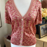 St. John BUtton Down Short Sleeve Sweater Size Small Photo 0