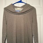 Lucky Brand Women’s Small Oversized Green Grey Cowl Neck Pullover Tunic Sweater Photo 2