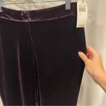 Rafaella Deep purple rain velvet whimsigoth holiday swanky silk wide leg pants NWT Photo 10