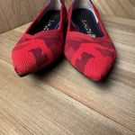 Rothys The Point Flats Slip On Pointed Toe Retired Red Camo Knit Women Size 7 US Photo 1