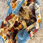 Vintage 1970s terry cloth handmade bag Blue Photo 1