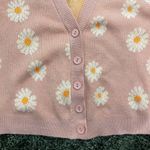 SheIn  Daisy Button Up Cardigan in Pink, Size OS​​​​​ Photo 2