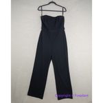 White House | Black Market New!  Strapless Belted Jumpsuit black, size 8‎ Photo 2