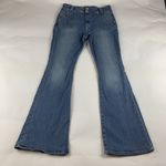 frame denim FRAME Merced Light Wash Stretch Denim Double Detail Flared Jeans 32 Photo 0