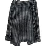 A. IDA Italy Waterfall Sweater Cape Size Small Navy Grey Wool Blend Blue Photo 1