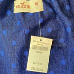 Hollister Blue Polka Dot Flowy Bow Tie Straps Tank Top Size Medium Photo 9