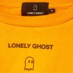 Lonely Ghost  Size Medium Text Me When You Get Home Orange Sweatshirt Photo 2