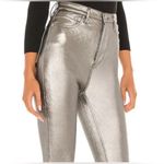 We The Free Free People Phoenix Coated High-Rise Skinny Jeans in Silver Size 27 Photo 6