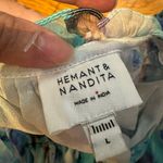 Hemant and Nandita NWOT x Revolve Teien In blue Romper colorful coquette coastal chiffon watercolor floral Print Long Sleeve Shorts Photo 9