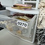 Silver Tone Heart Locket Bracelet Green Rhinestone & Crystal Beaded Photo 8