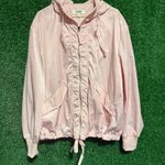 BB Dakota Light Pink Windbreaker Jacket Feminine Casual Zip Up Outerwear Large Photo 1