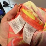 Anne Klein  Peach Pink Yellow Floral V-Neck Knee Length Business Dress Careerwear Photo 5