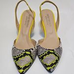 Nikki Hilton x French Sole Yellow Serpent Slingback Heels Size 7½ Photo 8