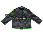 Piazza Sempione  Textured 3D Blazer Jacket XL Black Statement Avant Garde Career Photo 8