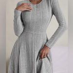 SheIn  woman’s long sleeve ribbed knit sweater dress size medium Photo 14