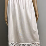 Vanity Fair Vintage  Half Slip Size Medium Long Lace Trim 1970s USA Made Icy Pink Photo 0