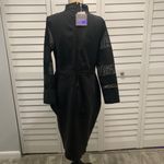 Missguided  Black Sexy Plus Size Bodycon Dress Photo 9