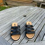 Born Daisy Puffy Leather Strap Black Slip On Sandals Shoes Women’s Size‎ 9 Photo 3