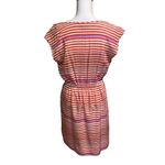 Broadway & Broome 100% Silk Gallery Stripe Casual Dress‎ Size 6 Red Photo 2