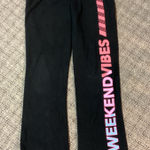 No Boundaries  Black Pink Purple Weekend Vibes Lounge Sweatpants Size S  Photo 0