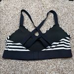 Brooks  Hot Shot Sports Bra Black & White Stripe Large Photo 2