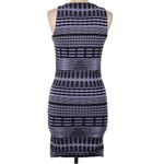 Opening Ceremony Knit Bodycon Mini Dress Stretchy Jagged Lines Periwinkle Purple Photo 2