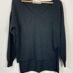 FP Beach Black V Neck High Low Sweater Top Pullover Women's XS Photo 0