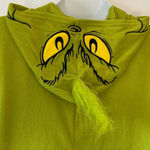 Dr. Seuss  Grinch Women's Jumpsuit Pajama Costume with Grinch Face on Hood Size M Photo 1