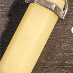 Citrine Polished Double Pointed Amythest Crystal Black Silk Cord and PU Leather Photo 1