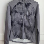 Mondetta  Gray Floral Tie Dye Active Full Zip Hoodie Photo 0