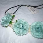 G by Gennaro Flower and Lace Boho Hair Band Blue Photo 1