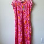 J.Crew NWT Gwyneth V-neck cupro-blend slip dress in pink limone print 16T Photo 3