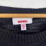 Bongo Black And White Striped Pullover Sweater Photo 2