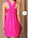 Davi & Dani  NEW Pink Wash Side Cut‎ Out Mini Dress Large Drape V Back Photo 4