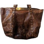 Patricia Nash Brown Distressed Leather Benvenuto Tote Photo 2