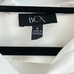 BCX  White Sheer Button Up Rhinestone Blouse M Photo 7